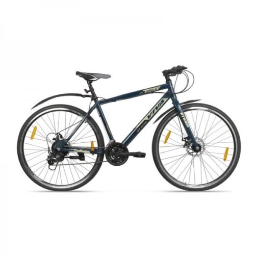 Viva Orca 700C Steel Single Speed Hybrid Bike for Adults with Dual Disc Brakes